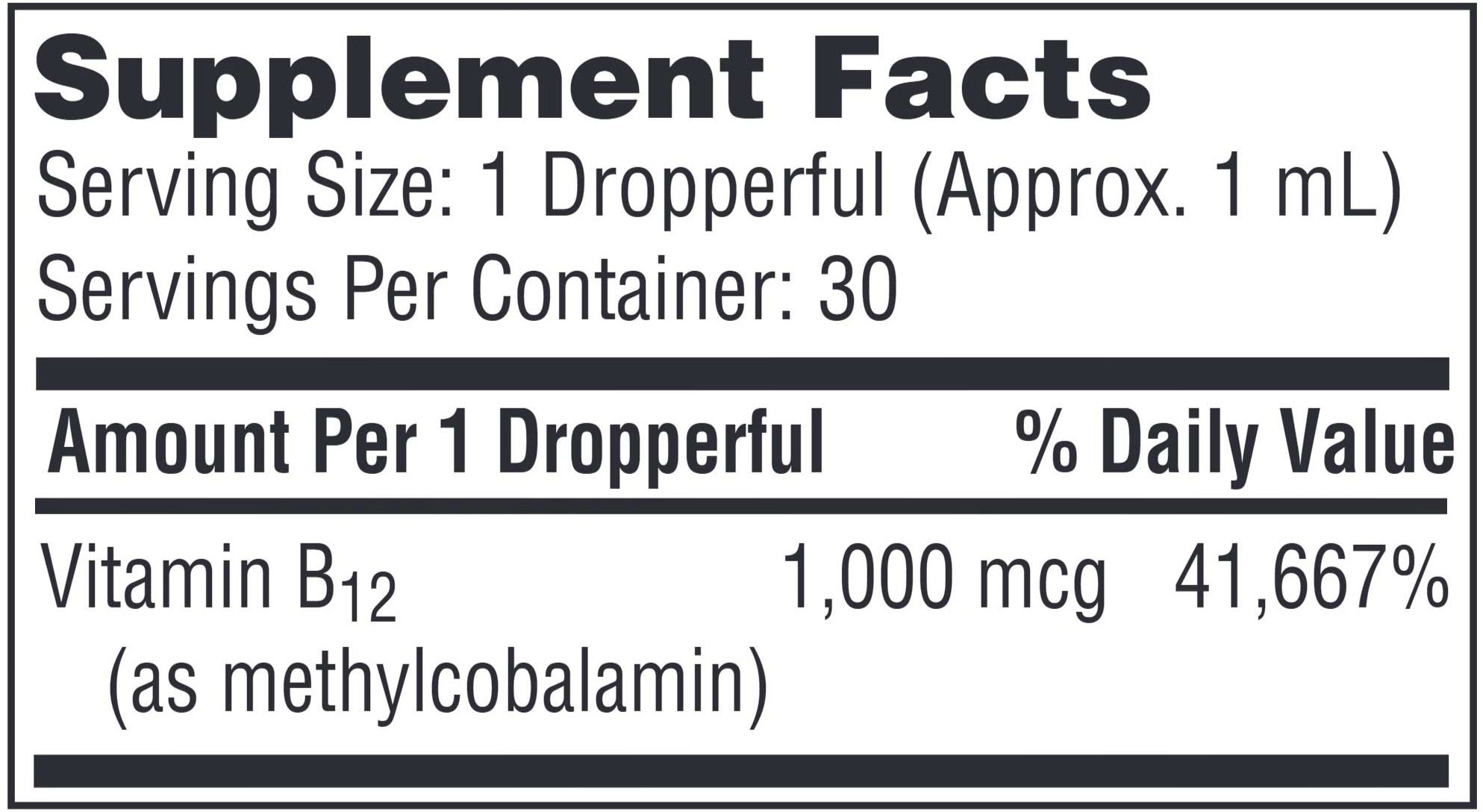 SFI HEALTH (Klaire Labs) Vitamin B12 Liquid (Methylcobalamin 1000 mcg)