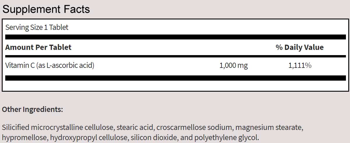 SFI HEALTH (Klaire Labs) Vitamin C 1000 mg