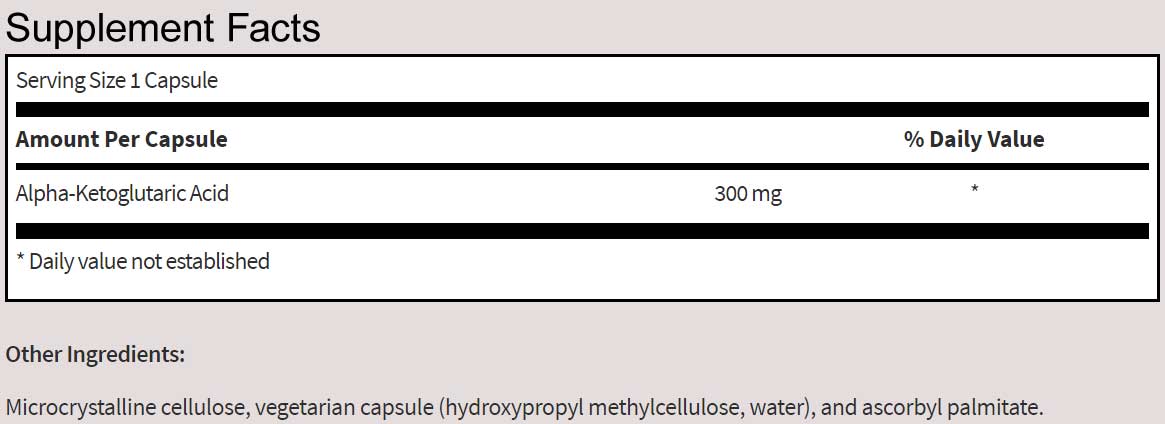 SFI HEALTH (Klaire Labs) Alpha-Ketoglutaric Acid