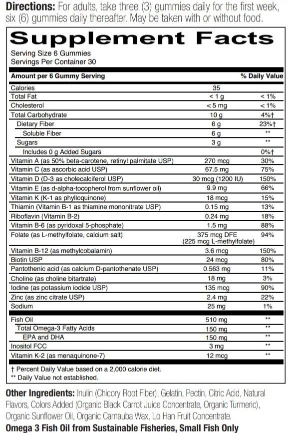 SmartyPants Adult Formula and Fiber