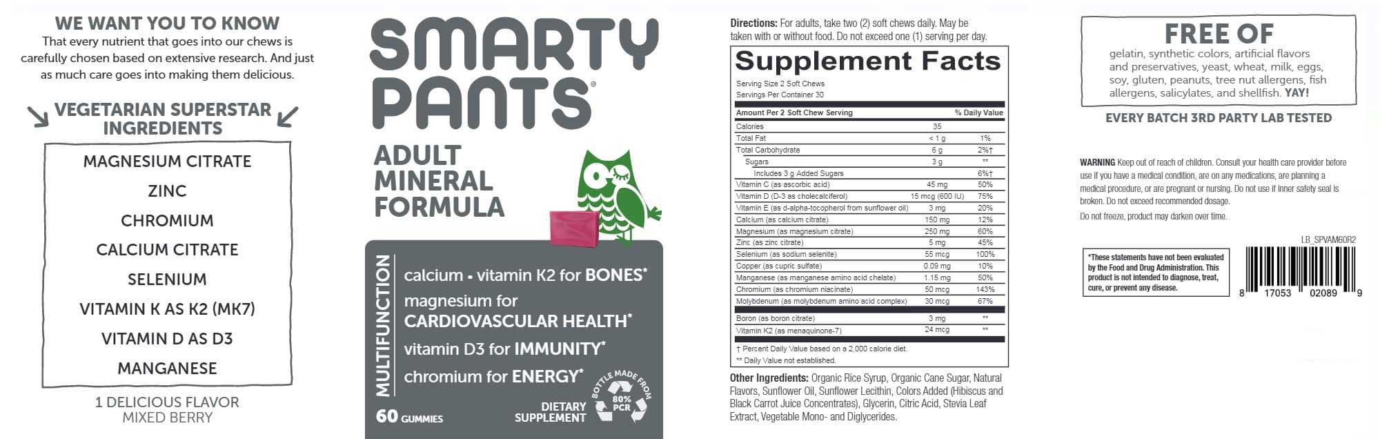 SmartyPants Adult Mineral Formula