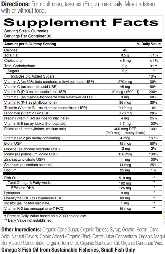 SmartyPants Men's Multi & Omegas (Formerly Men's Formula)