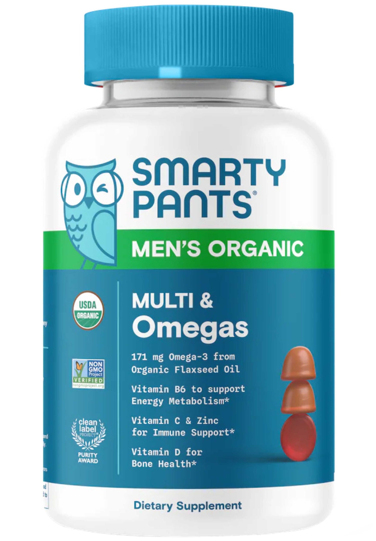 SmartyPants Men's Organic Multi & Omegas