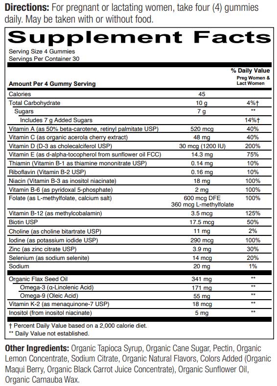 SmartyPants Prenatal Organic Multi & Omegas (Formerly Prenatal Organic Formula)