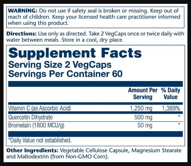 Solaray Quercetin, Bromelain and Vitamin C (QBC Plex)