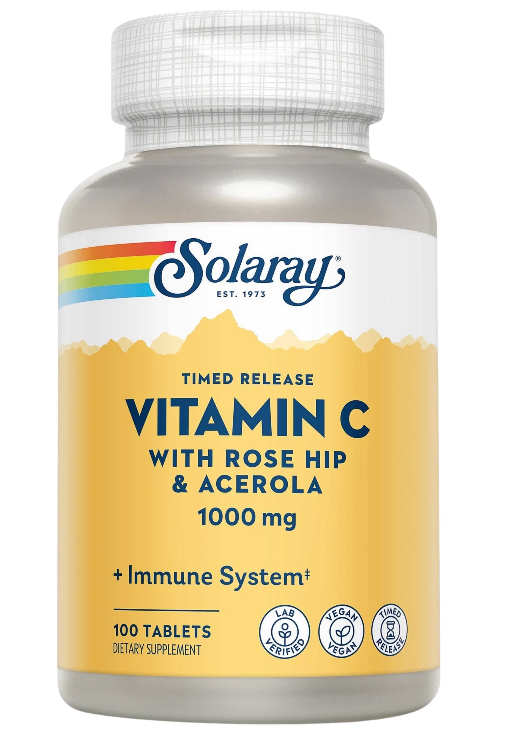 Solaray Vitamin C with Rose Hips & Acerola 1000 mg Tablets