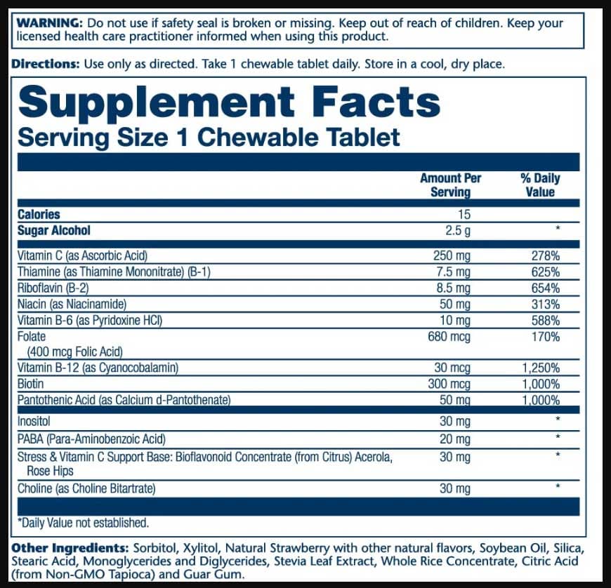 Solaray Vitamin B-Complex Strawberry Chewables