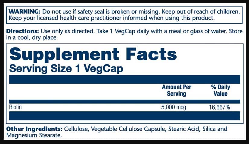 Solaray Biotin 5000 mcg