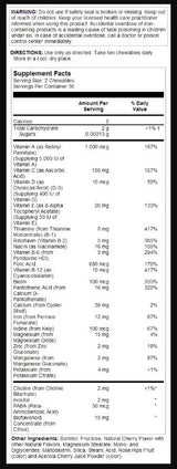 Solaray Kids Vitamins & Minerals Chewable Black Cherry