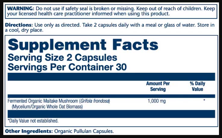 Solaray Fermented Maitake Organic