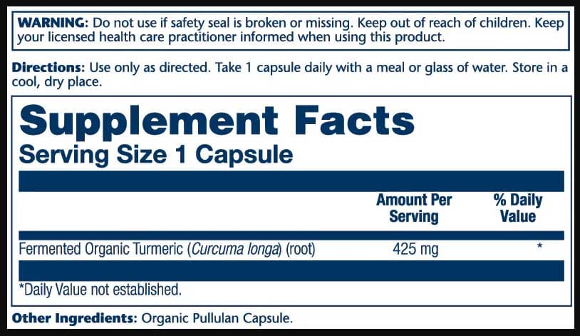 Solaray Fermented Organic Turmeric