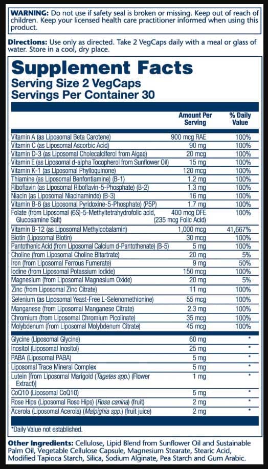 Solaray Liposomal Universal MultiVitamin