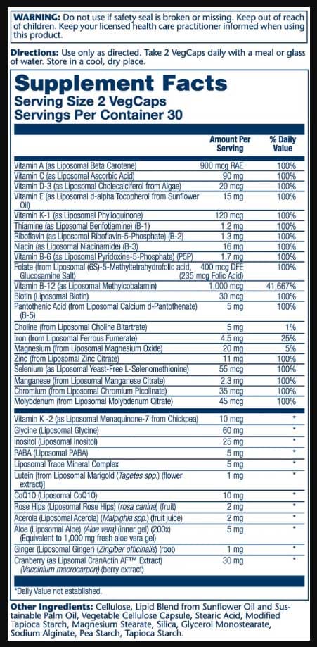 Solaray Liposomal MultiVitamin Women's 50+