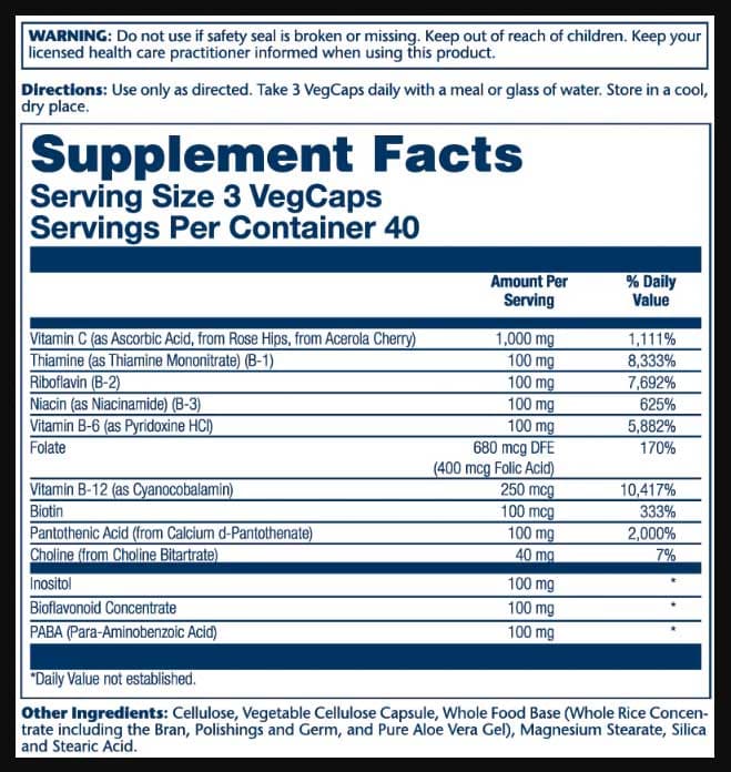 Solaray Mega Vitamin B-Stress Time Released