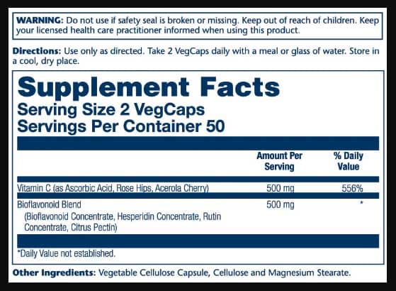 Solaray Vitamin C & Bioflavonoids 1:1