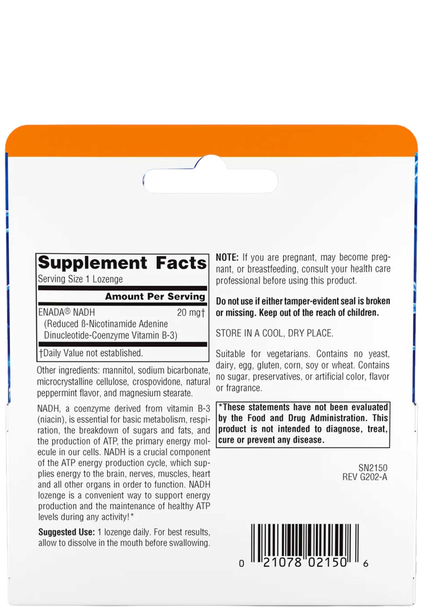 Source Naturals NADH Peppermint 20 mg