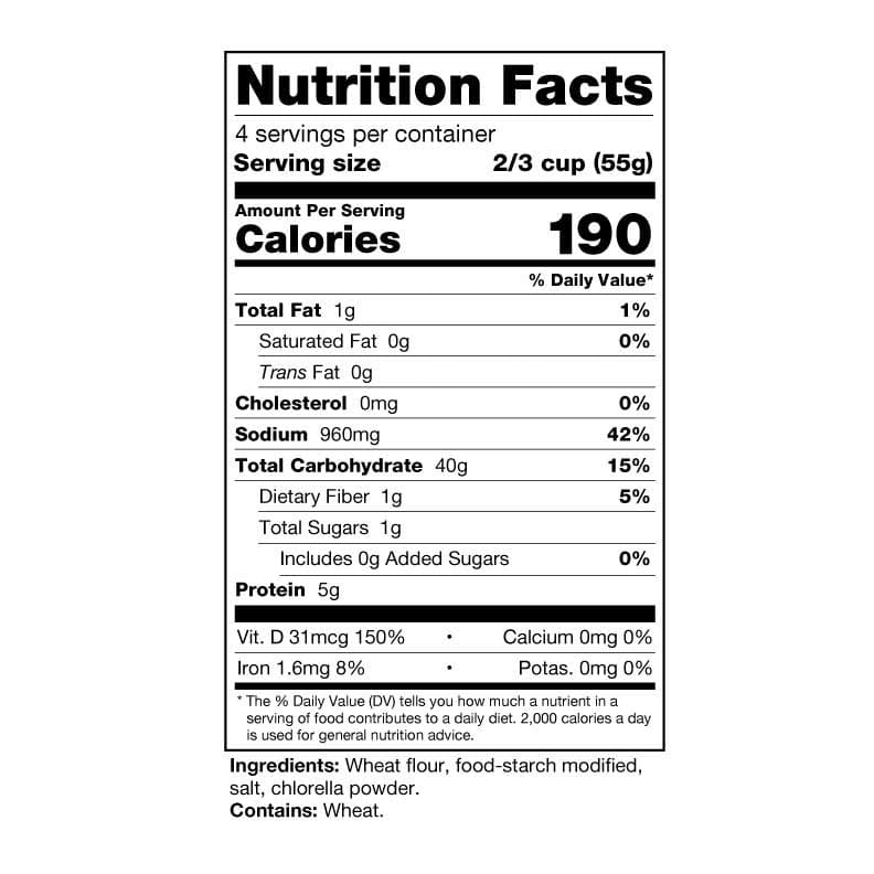Sun Chlorella USA Sun Chlorella Udon Noodles