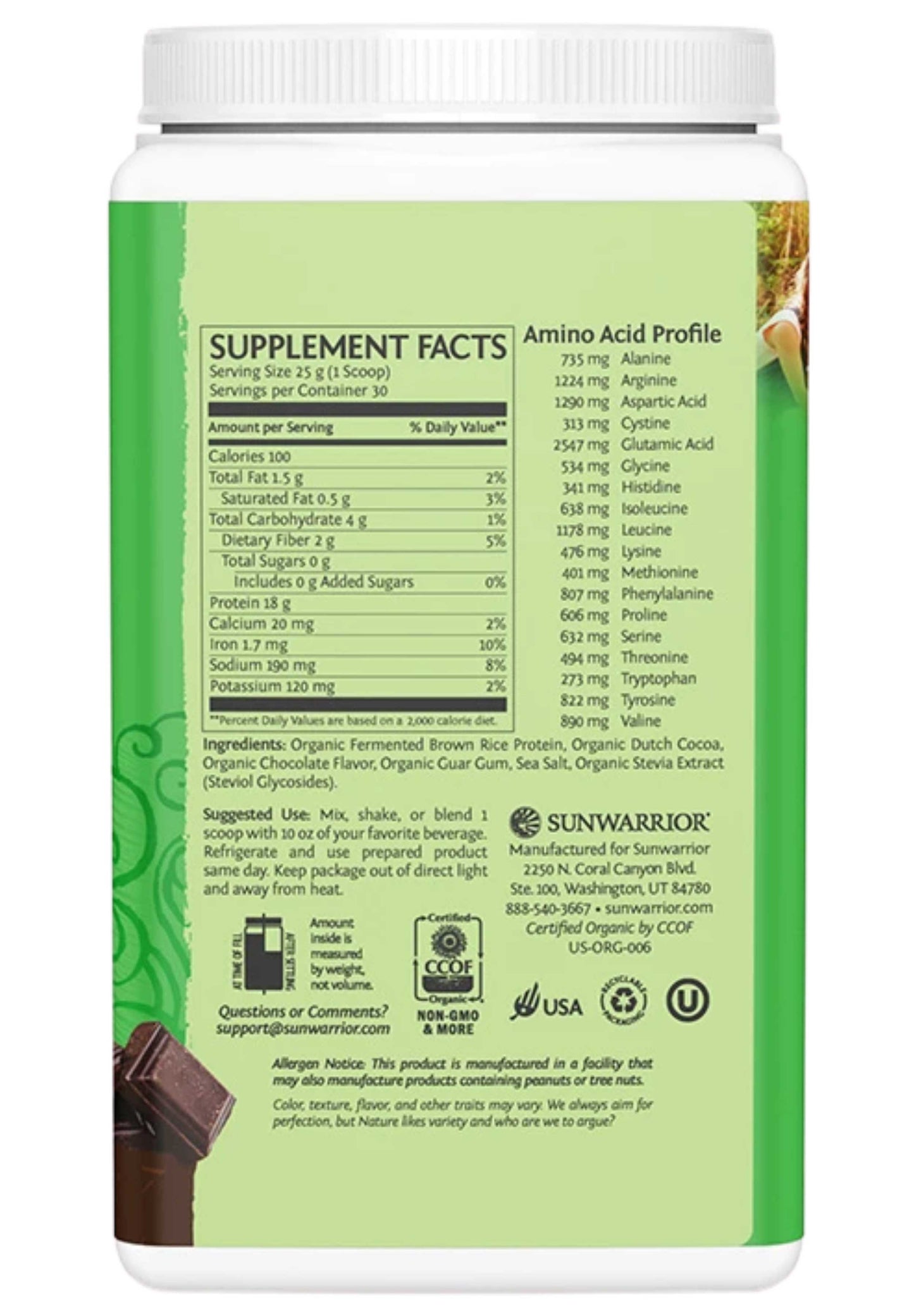 Sunwarrior Classic Protein 750g (30 servings)