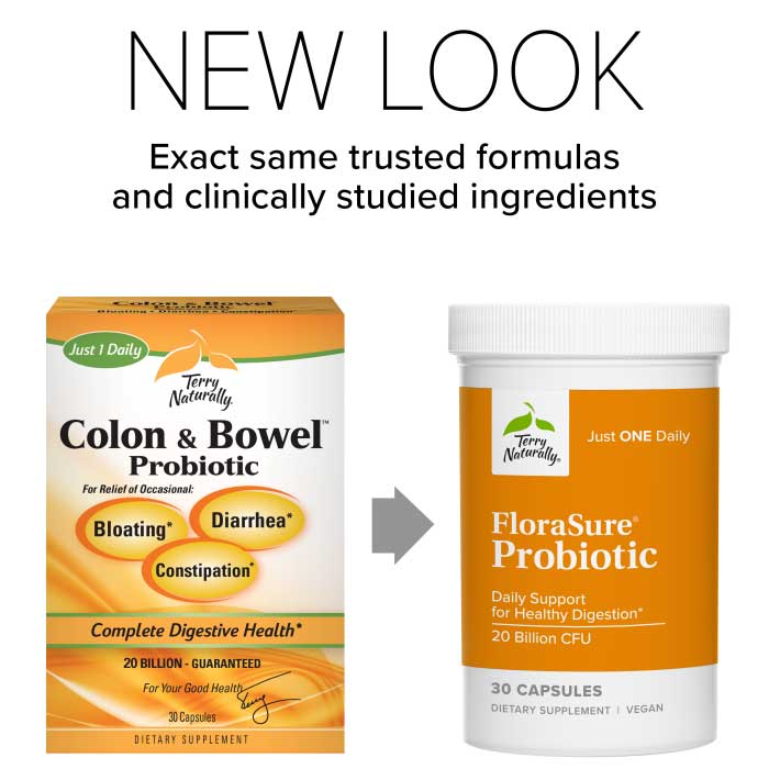 Terry Naturally FloraSure Probiotic (Formerly Colon & Bowel Probiotic)
