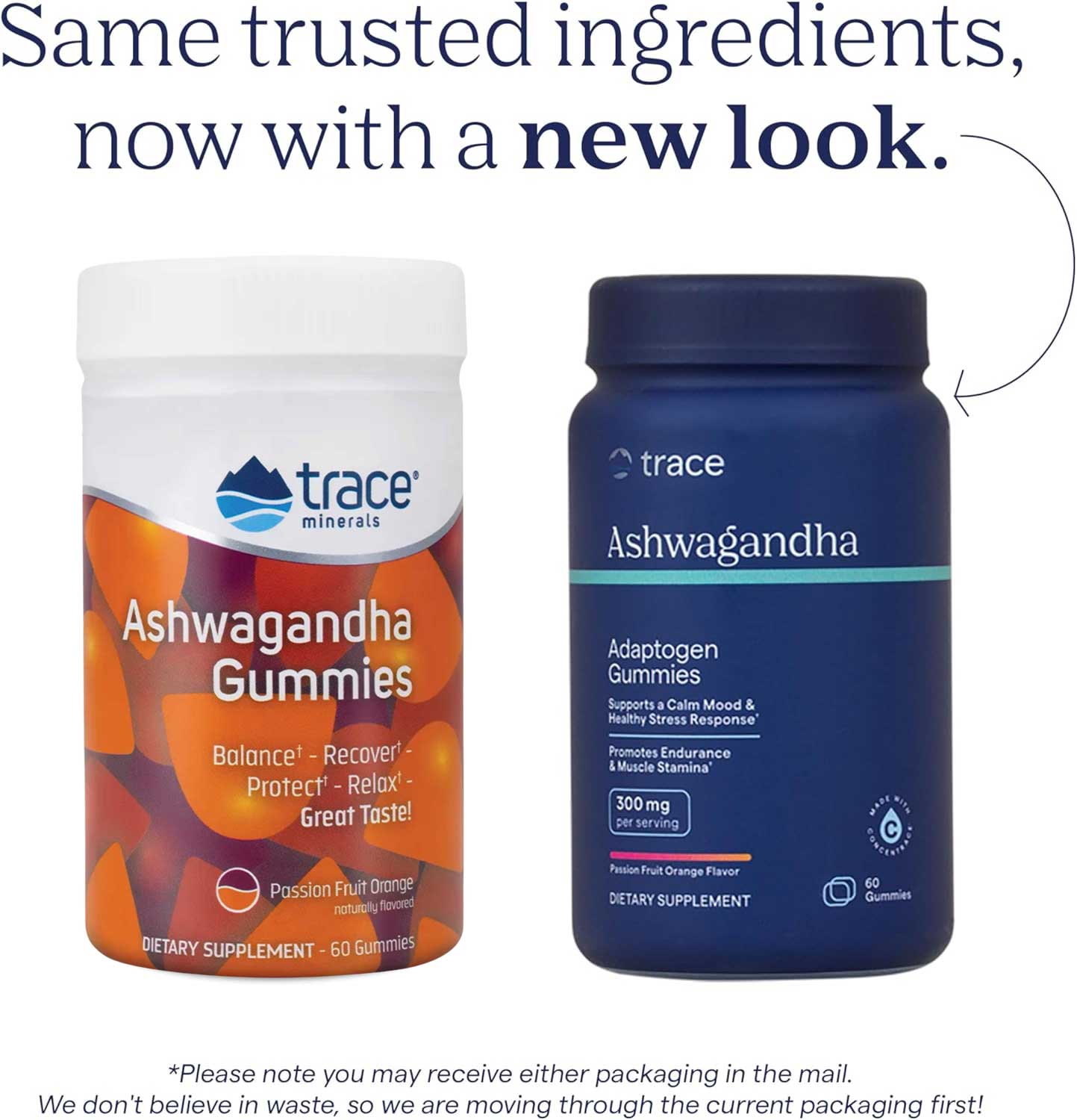 Trace Minerals Research Ashwagandha Gummies Passion Fruit Orange