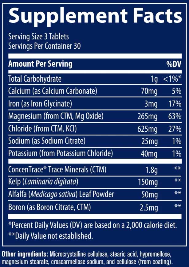Trace Minerals Research Concentrace Trace Mineral Tablets