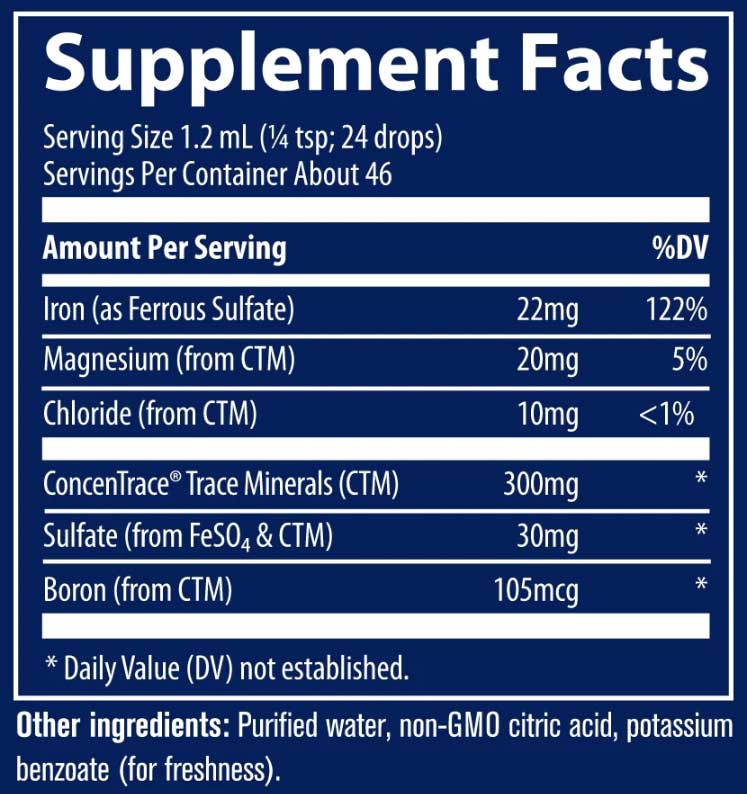 Trace Minerals Research Ionic Iron
