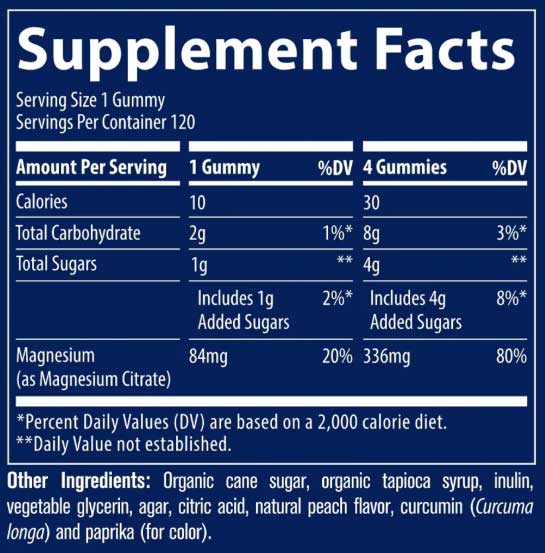 Trace Minerals Research Magnesium Gummies Peach