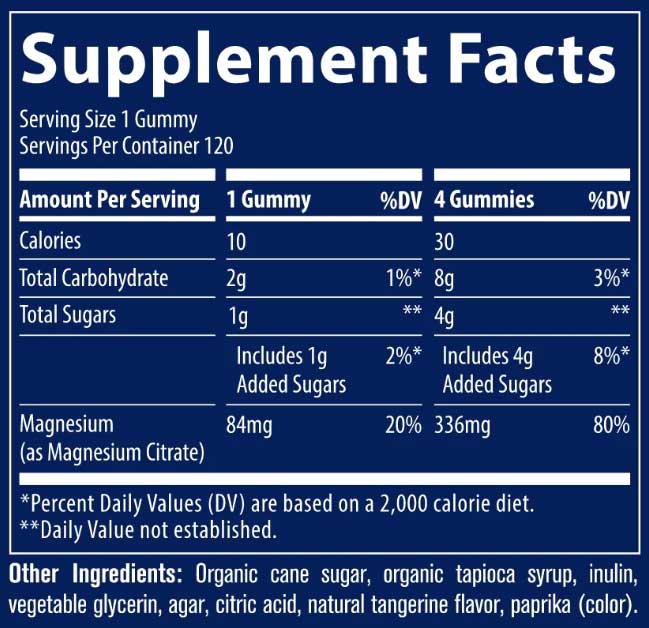 Trace Minerals Research Magnesium Gummies Tangerine