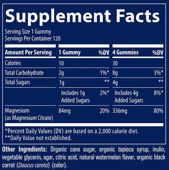 Trace Minerals Research Magnesium Gummies Watermelon