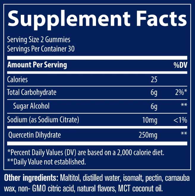 Trace Minerals Research Quercetin Gummies 250 mg