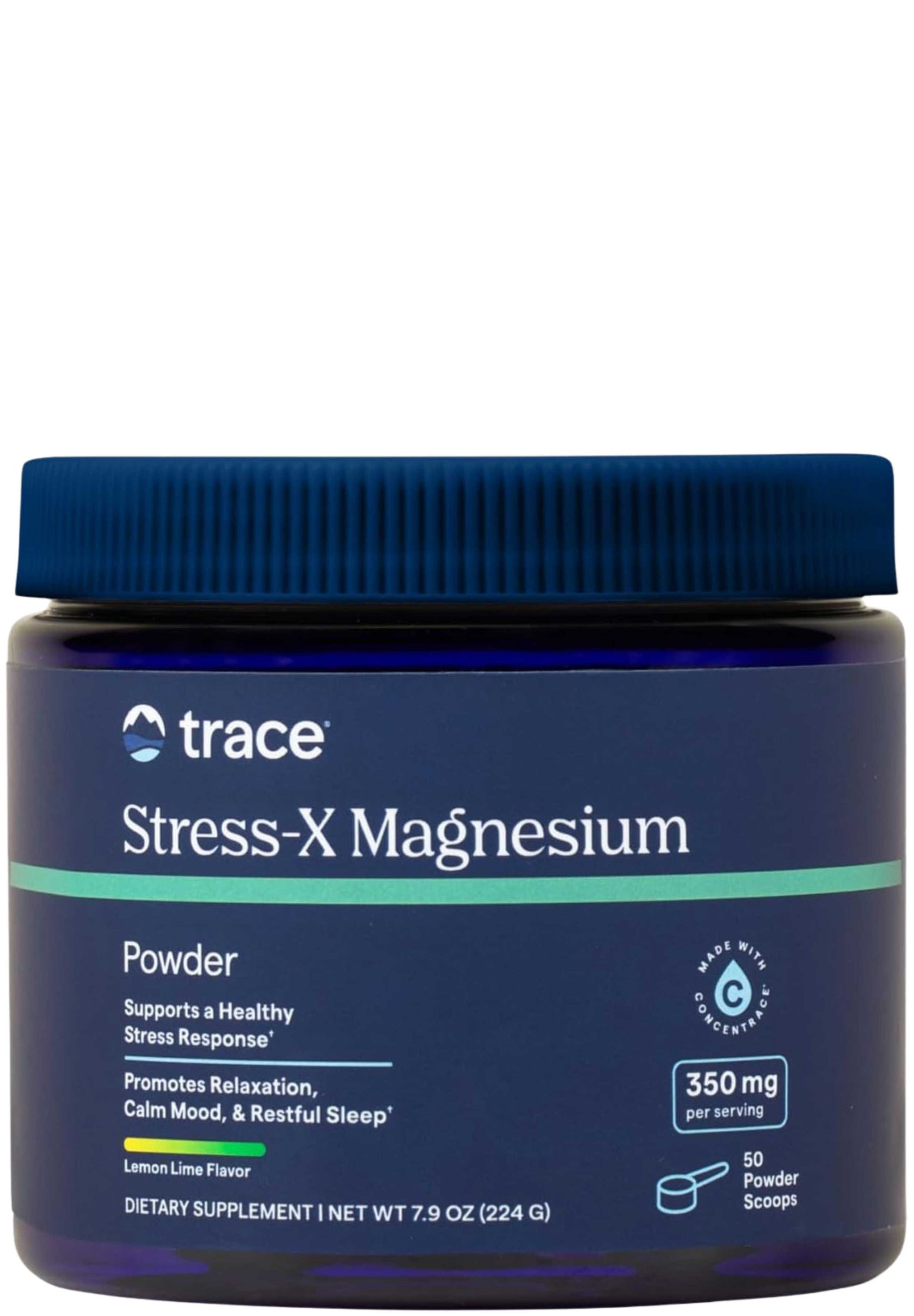 Trace Minerals Research Stress-X Magnesium Powder Lemon Lime