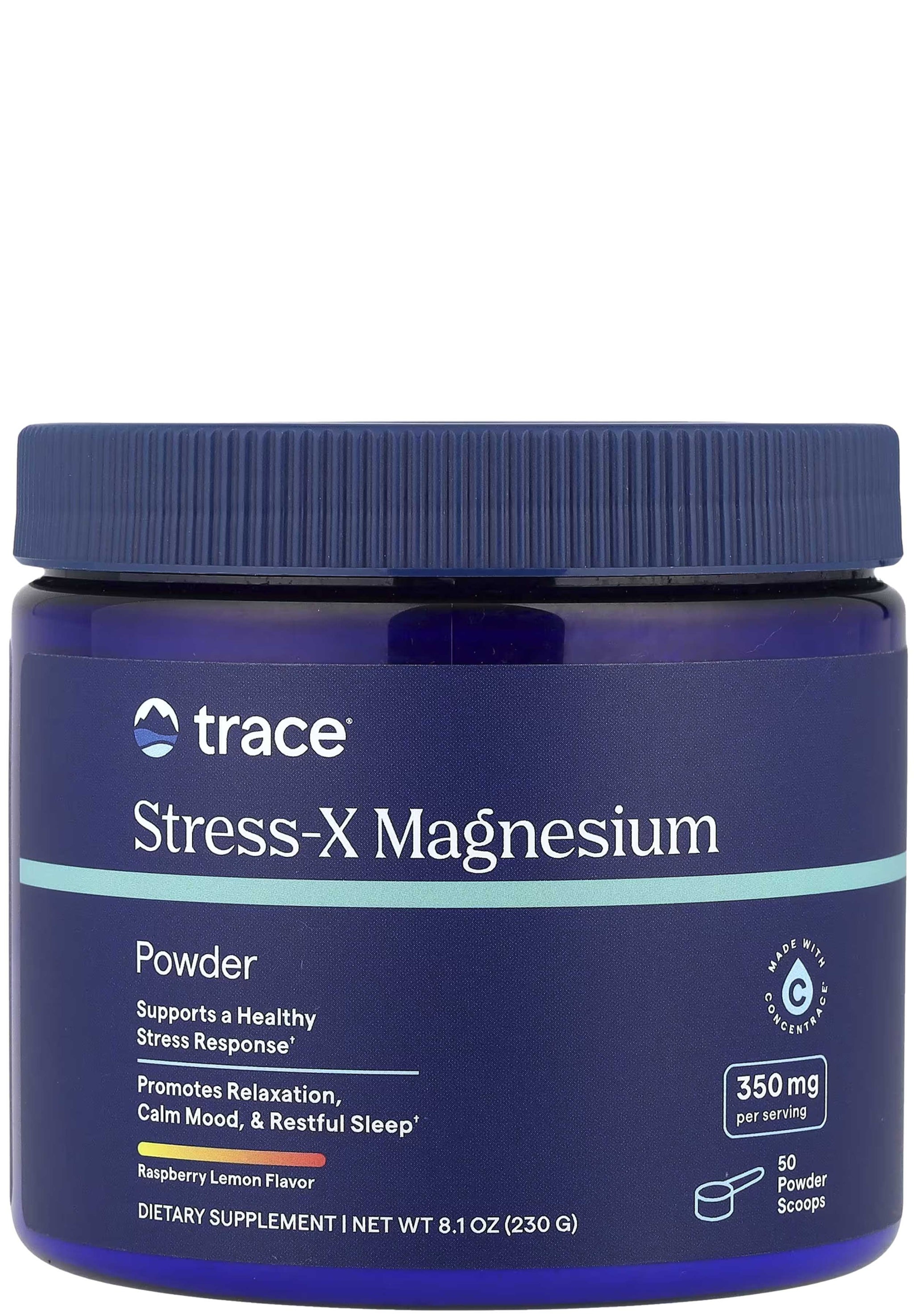 Trace Minerals Research Stress-X Magnesium Powder Raspberry Lemon