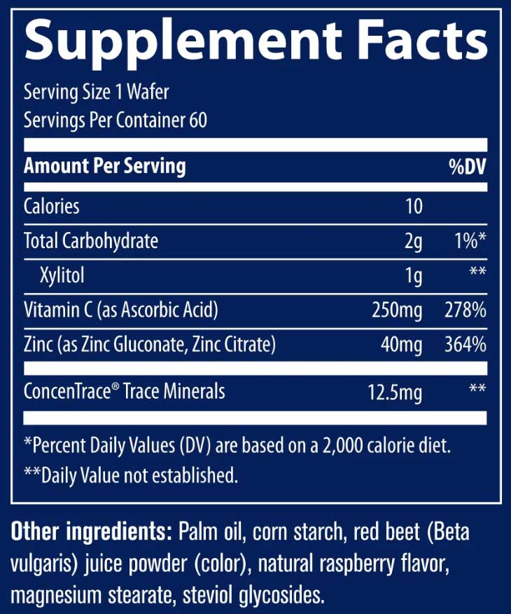 Trace Minerals Research Zinc + Vitamin C Chewable