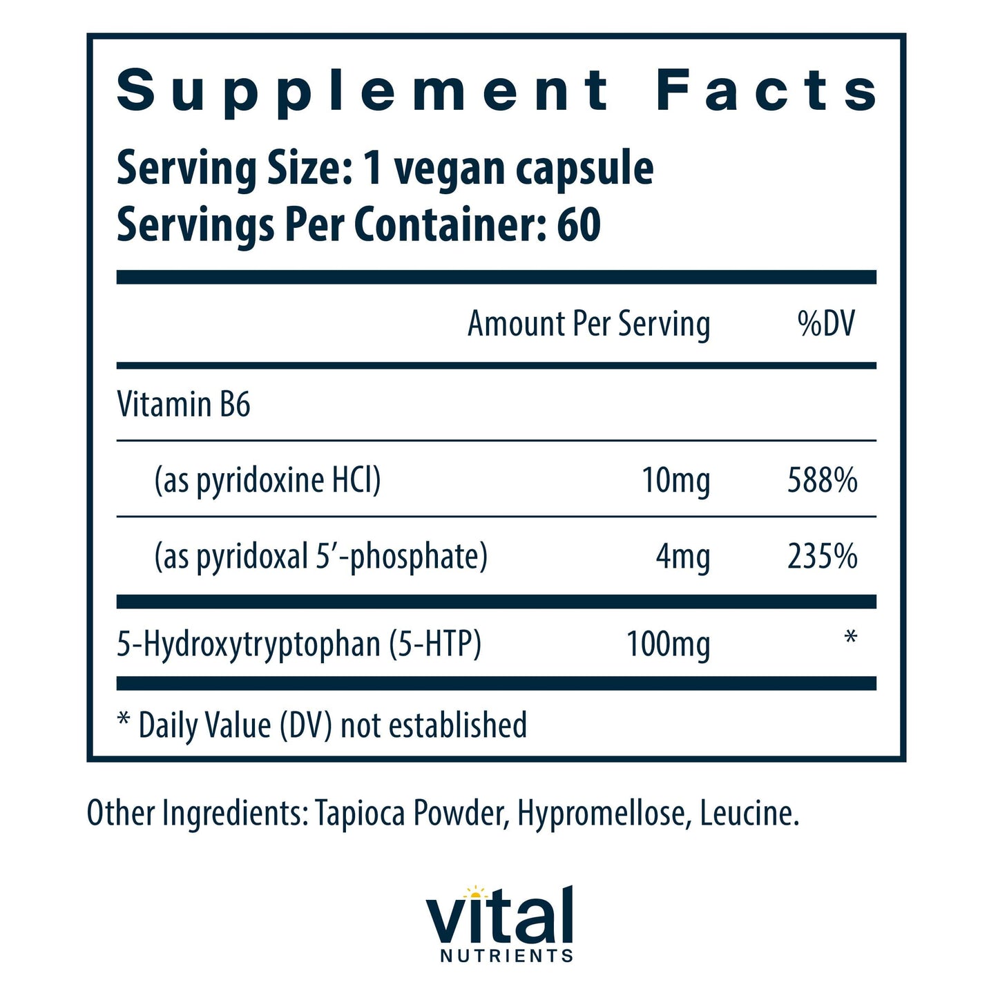 Vital Nutrients 5-HTP 100mg