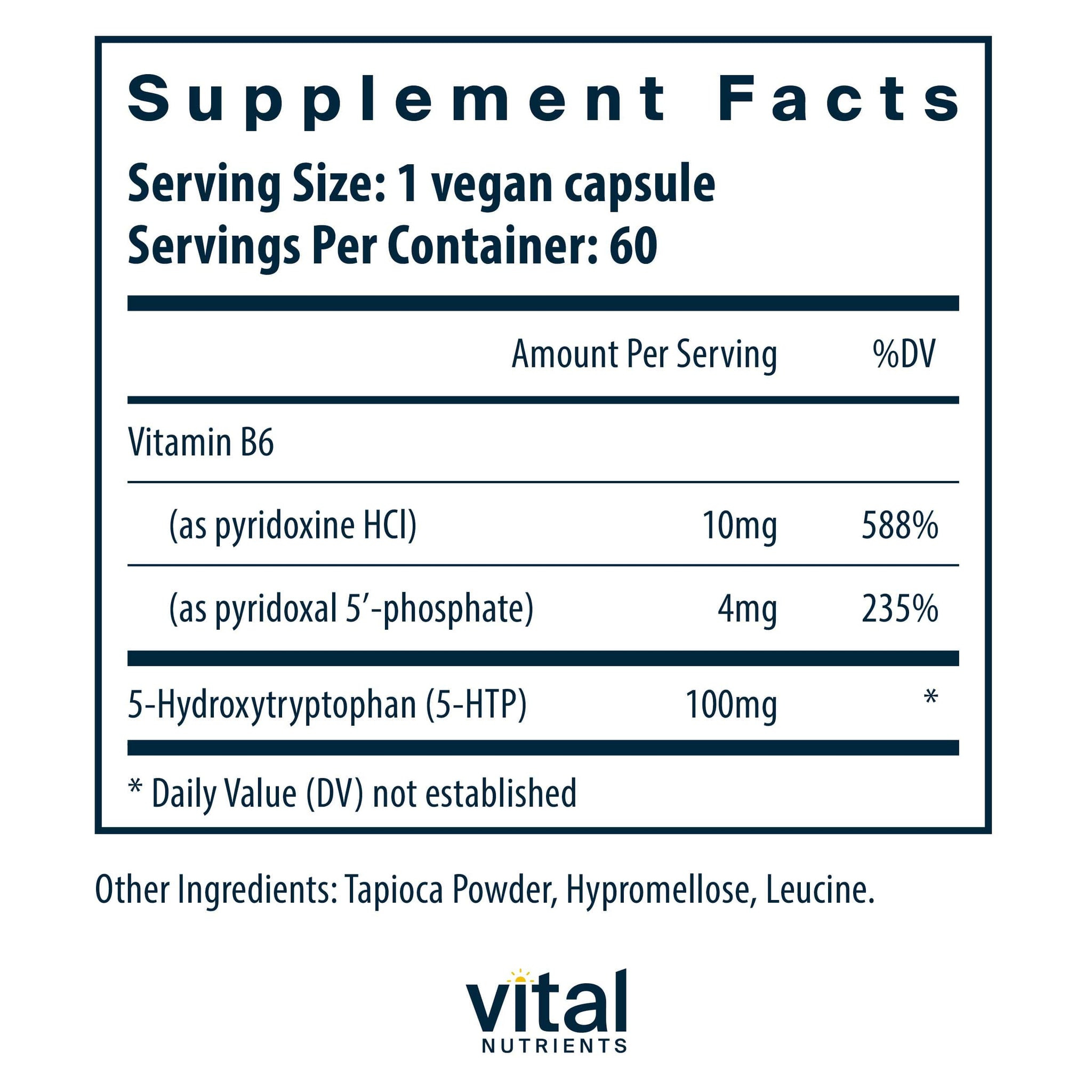 Vital Nutrients 5-HTP 100mg