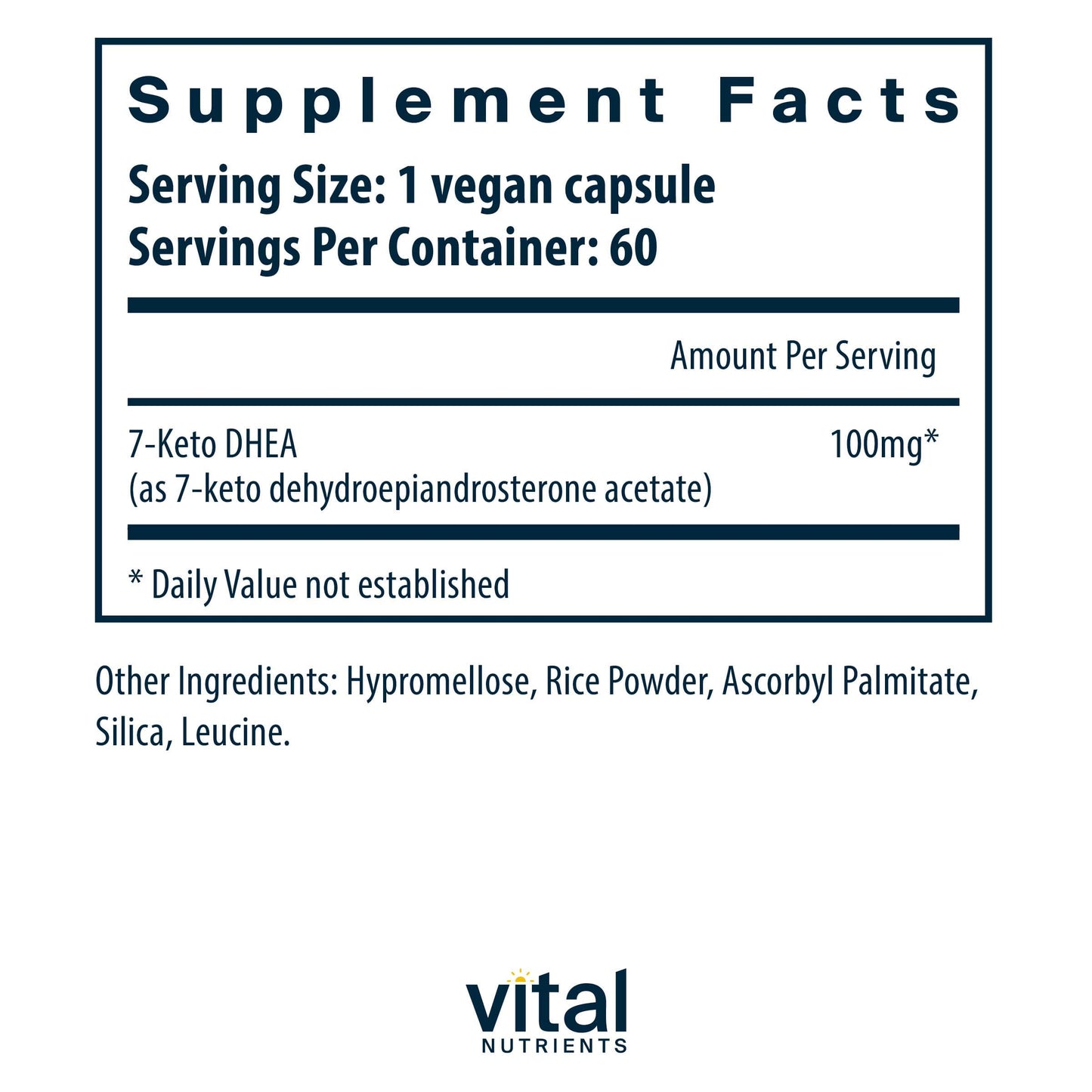 Vital Nutrients 7-Keto DHEA 100mg