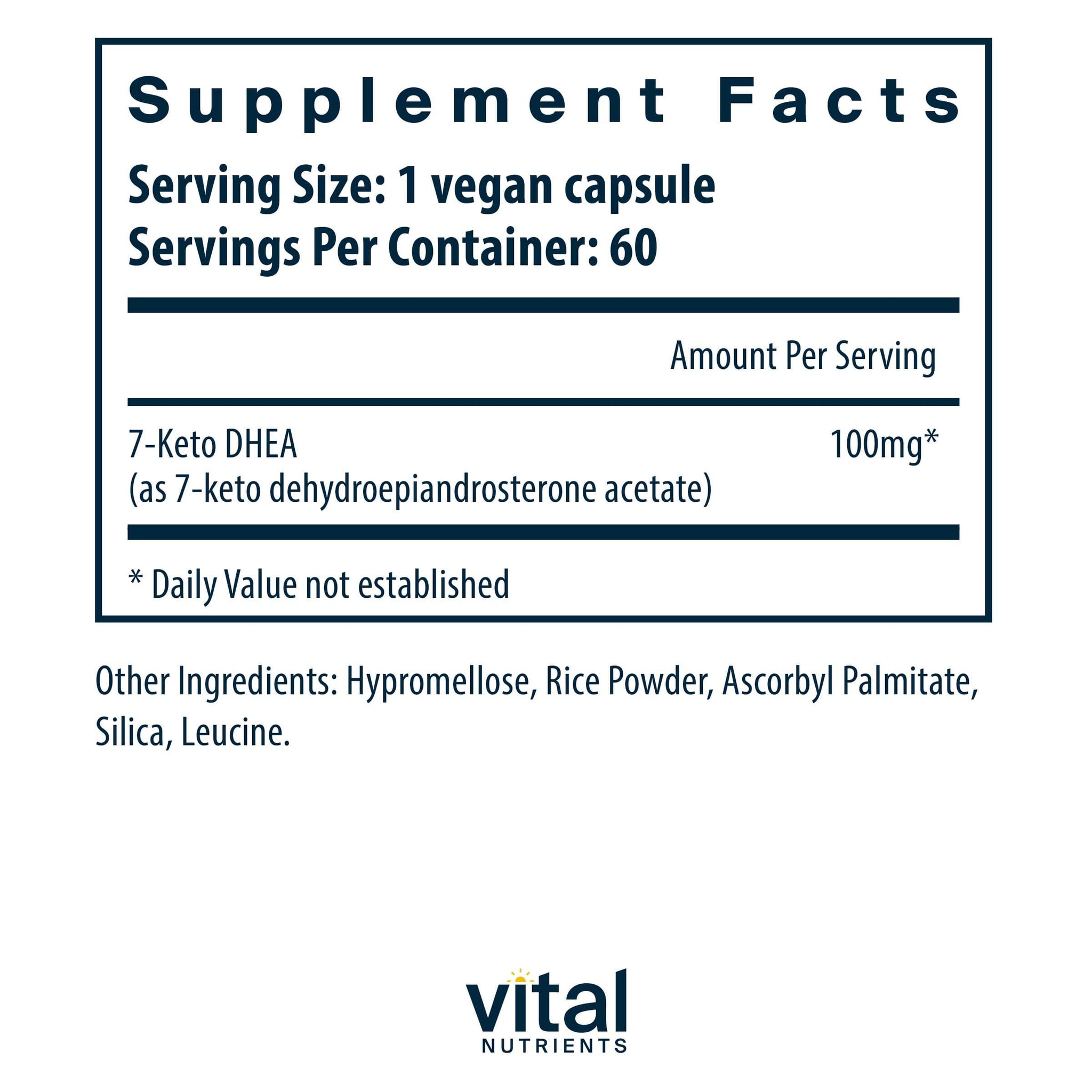 Vital Nutrients 7-Keto DHEA 100mg