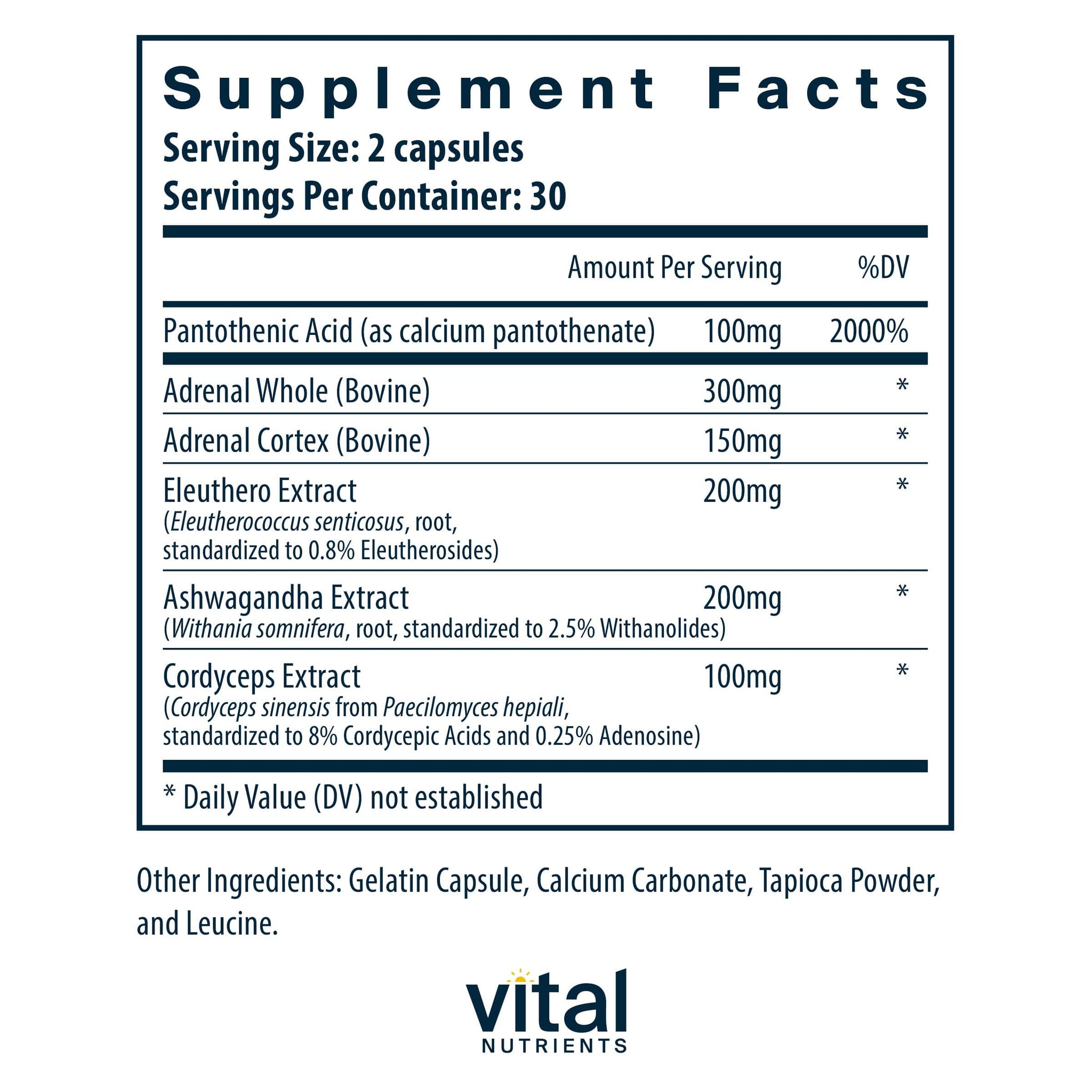 Vital Nutrients Adrenal Support