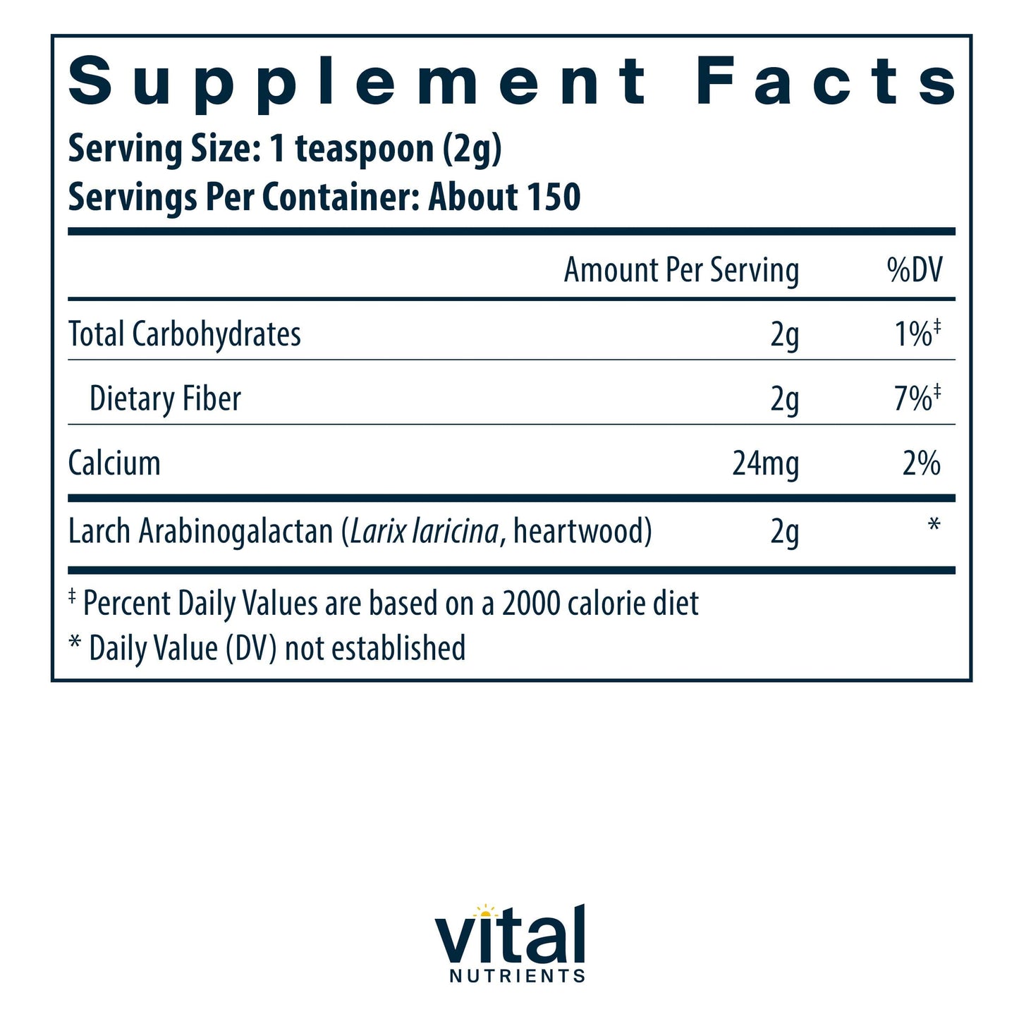 Vital Nutrients Arabinogalactan Powder