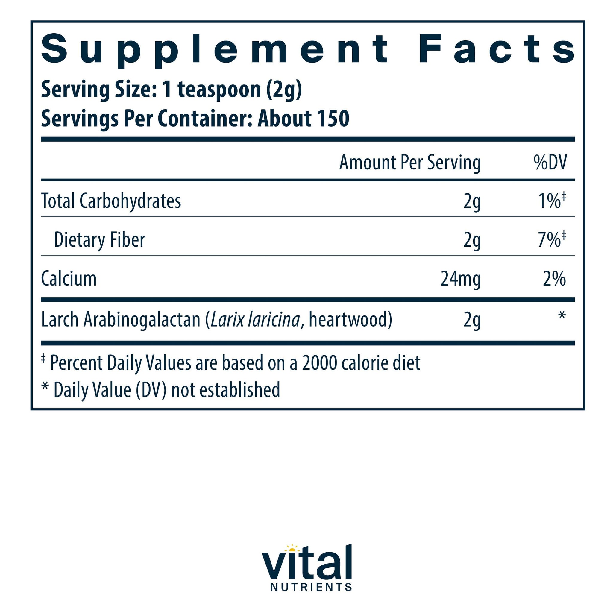 Vital Nutrients Arabinogalactan Powder