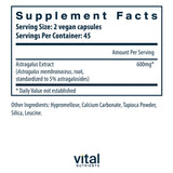 Vital Nutrients Astragalus Root Extract 300mg