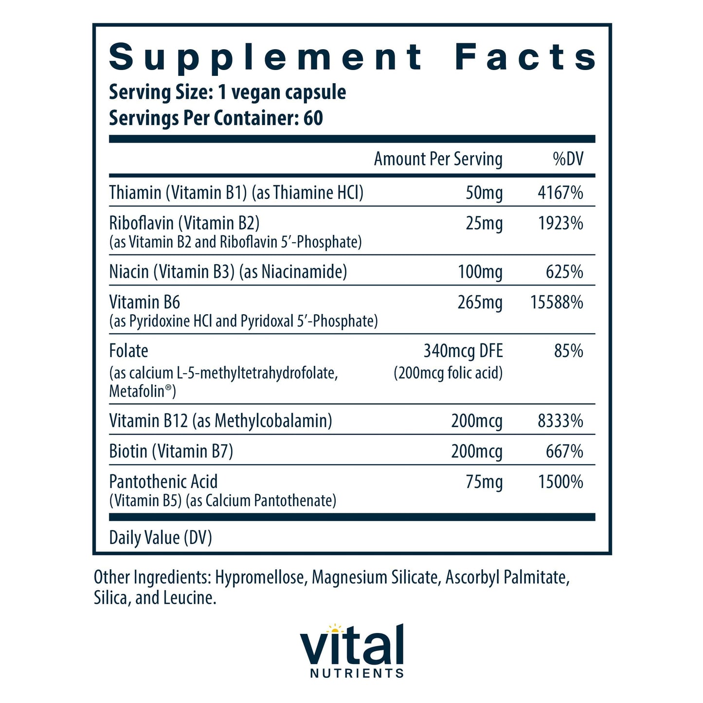 Vital Nutrients B6 + B Complex