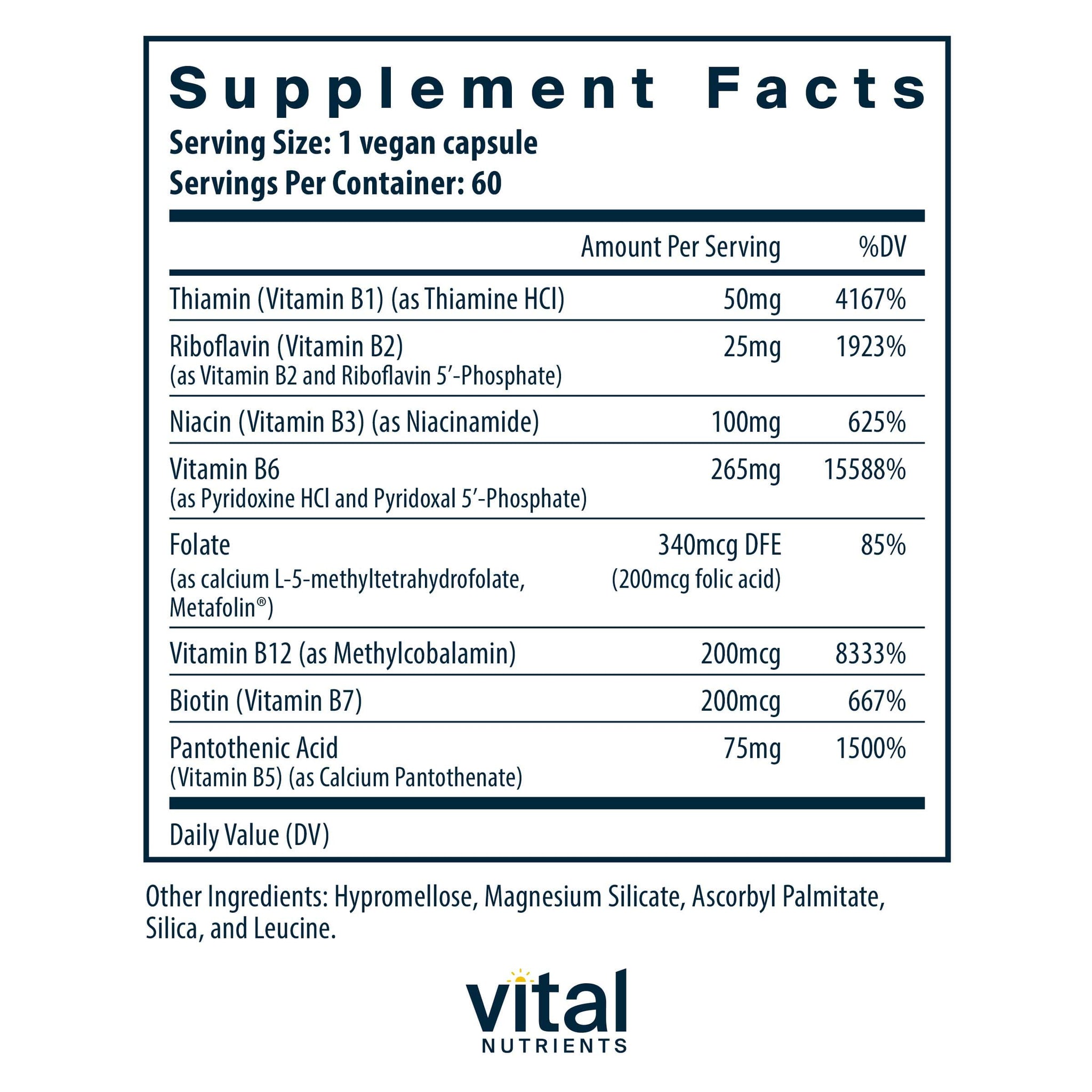 Vital Nutrients B6 + B Complex