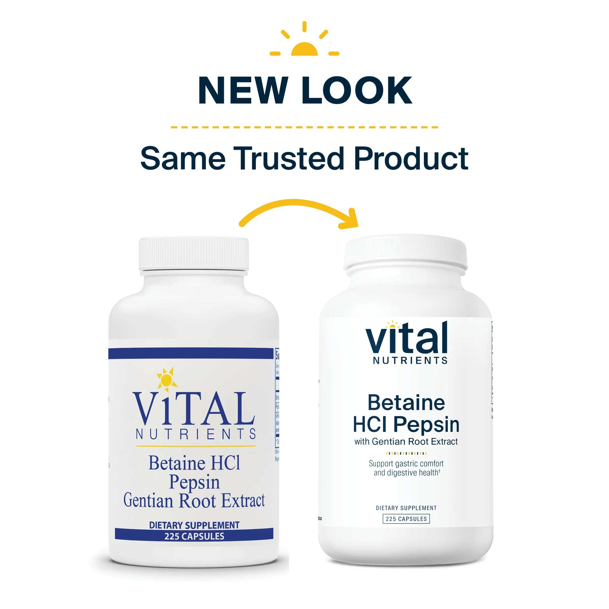 Vital Nutrients Betaine HCl Pepsin Gentian Root Extract