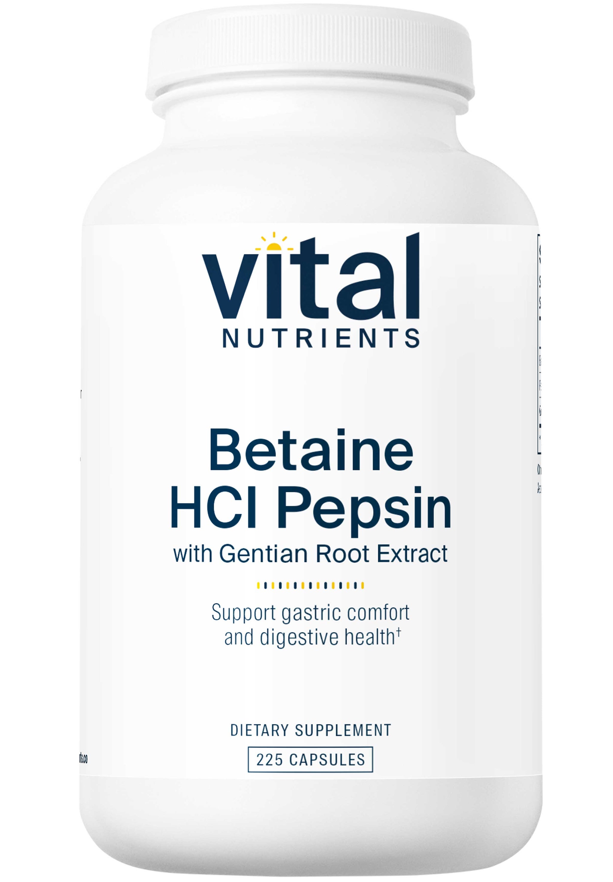 Vital Nutrients Betaine HCl Pepsin Gentian Root Extract