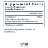 Vital Nutrients Boswellia Extract 400mg