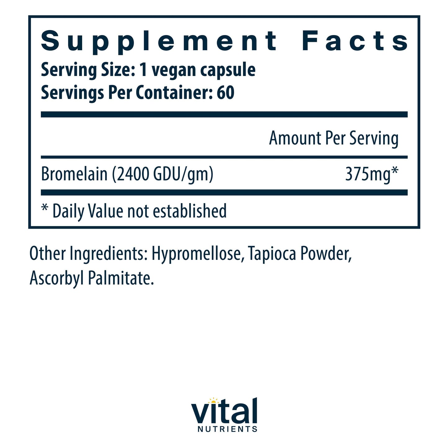 Vital Nutrients Bromelain 375mg
