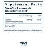 Vital Nutrients Chromium 200mcg