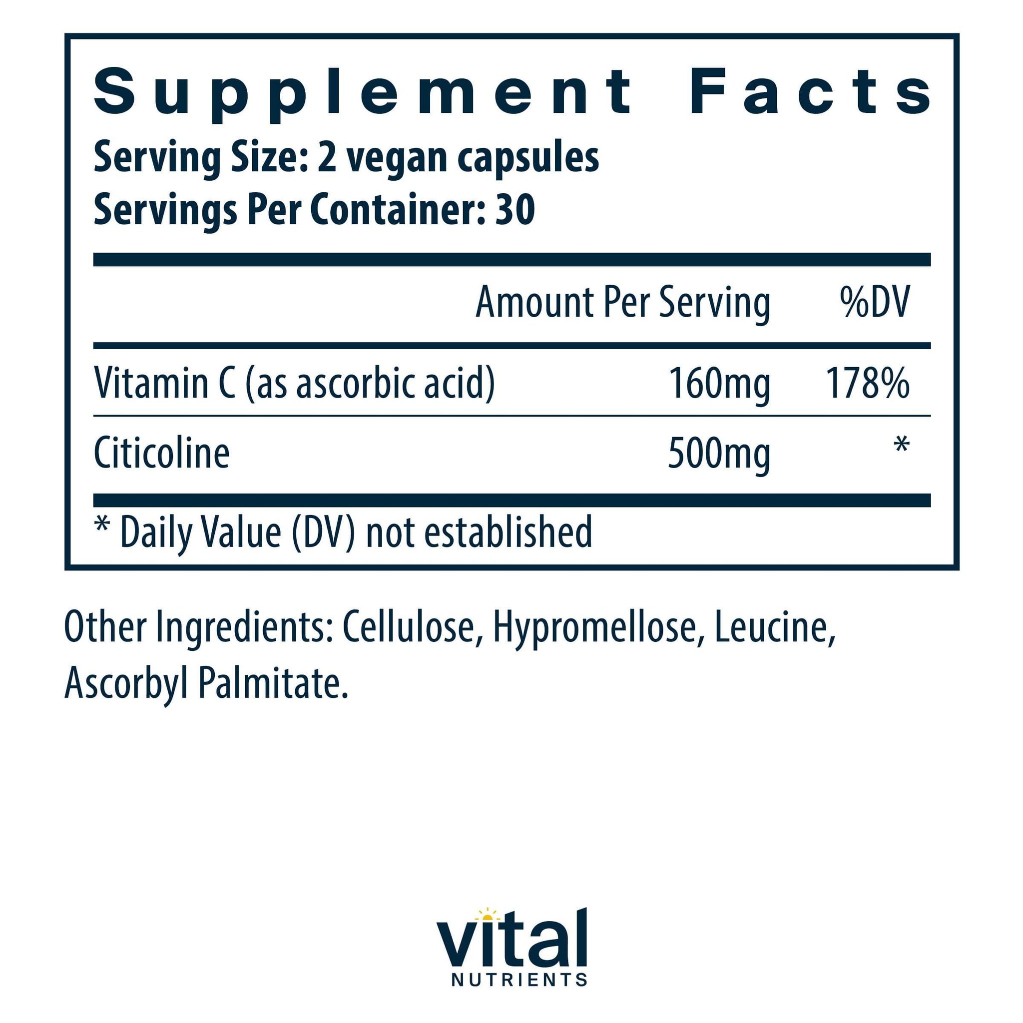 Vital Nutrients Citicoline 250 mg