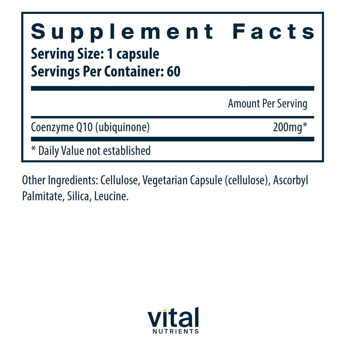 Vital Nutrients CoEnzyme Q10 200mg